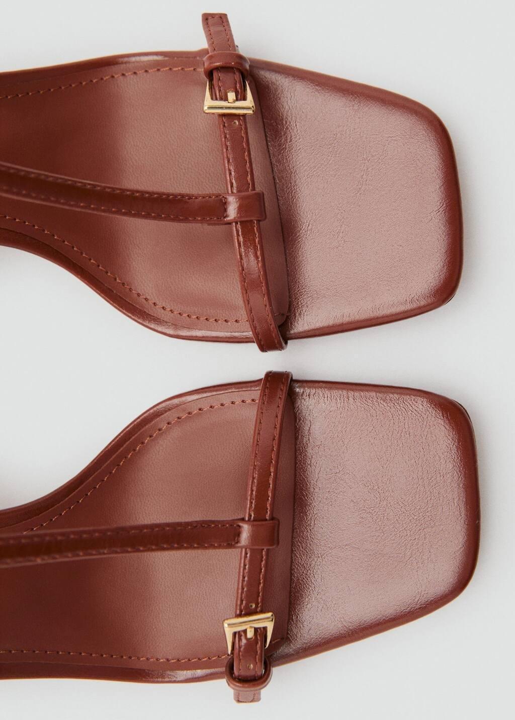 Brown High-Heeled Sandals With Buckle Straps, Medium Brown, large image number 2