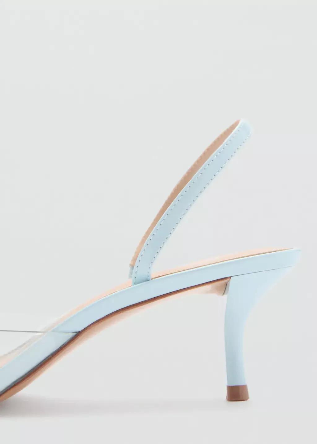 Blue Heeled Shoes With Vinyl Panel, , large image number 1