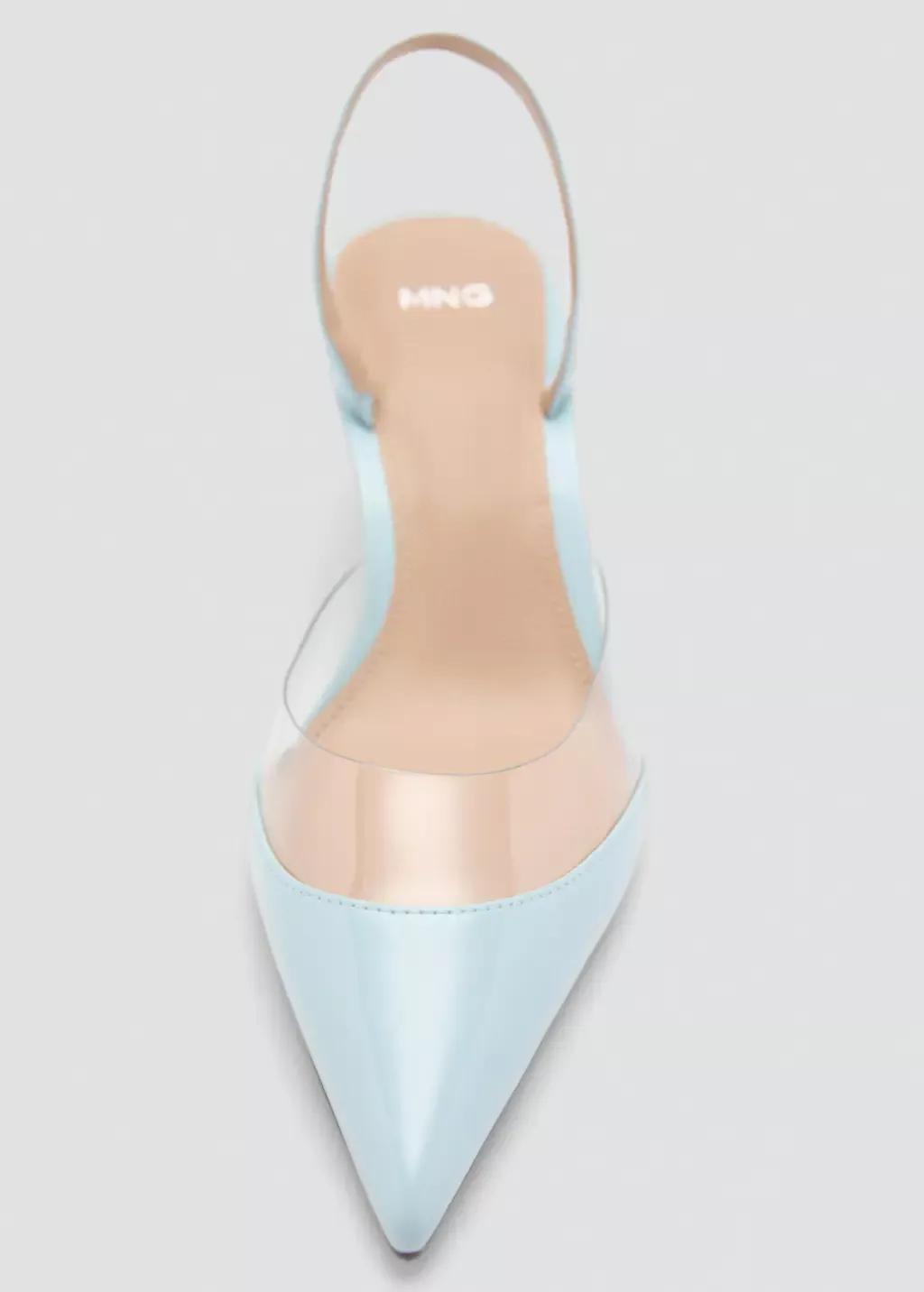Blue Heeled Shoes With Vinyl Panel, , large image number 4