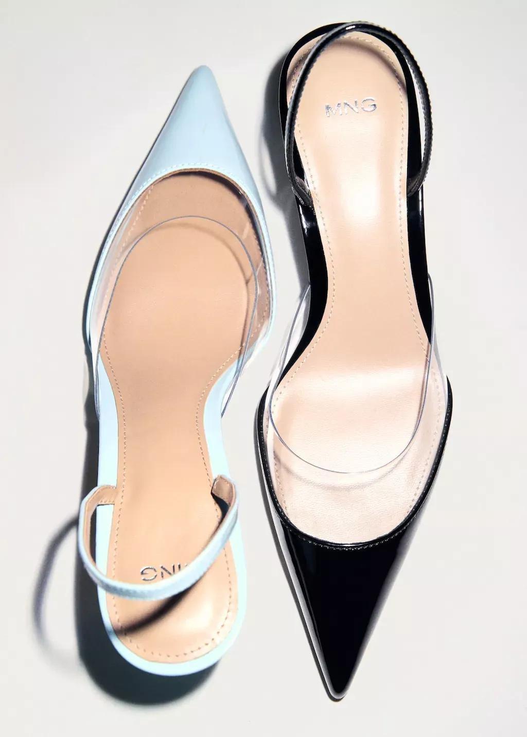 Blue Heeled Shoes With Vinyl Panel, , large image number 5
