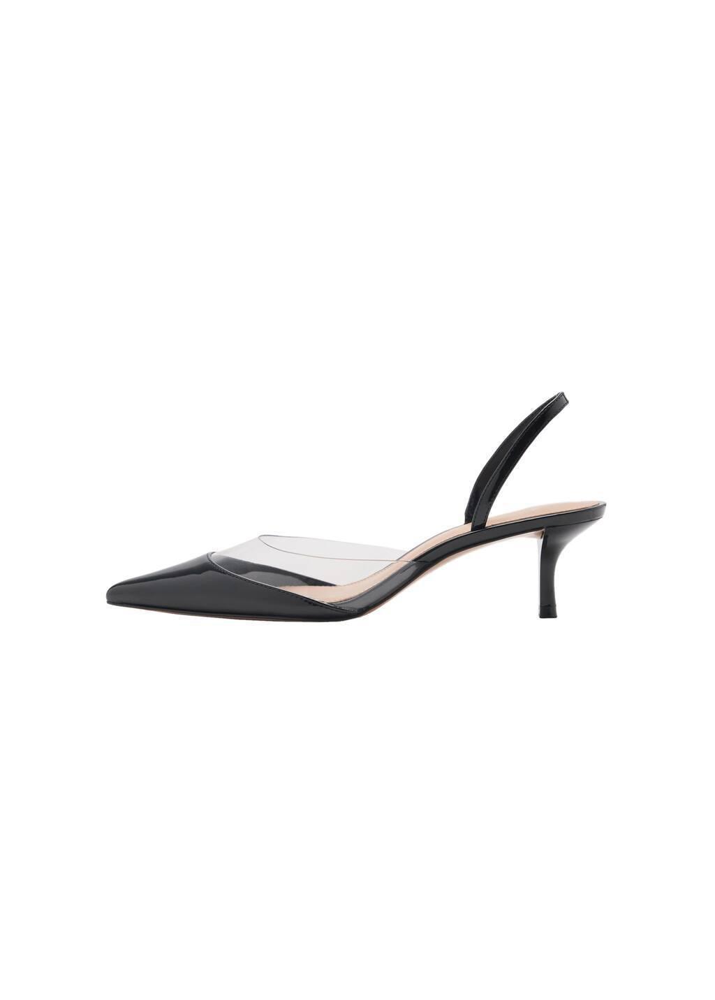 Black Heeled Shoes With Vinyl Panel, , large image number 3