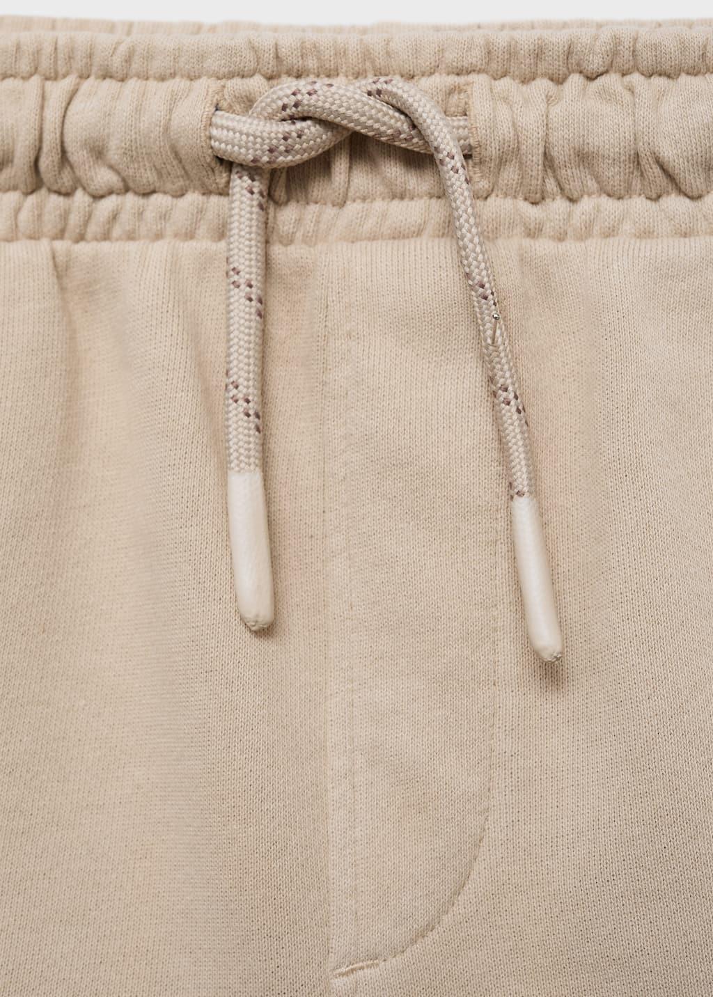 LIGHT BEIGE Drawstring cargo Bermuda shorts, Kids Boy, , large image number 2