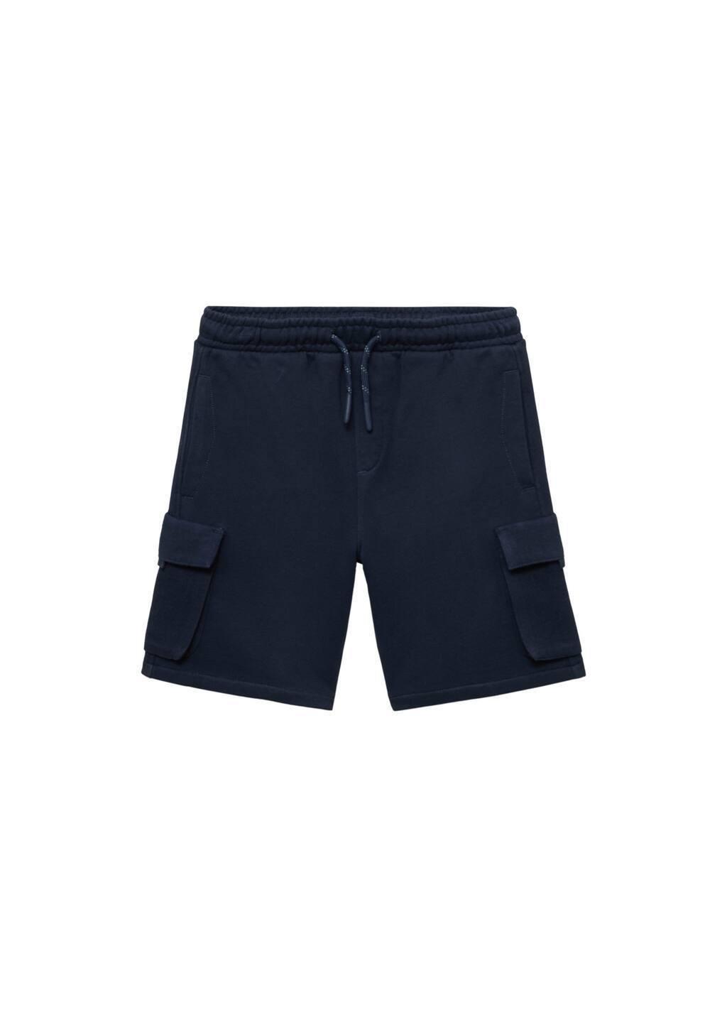 NAVY Drawstring cargo Bermuda shorts, Kids Boy, , large image number 2