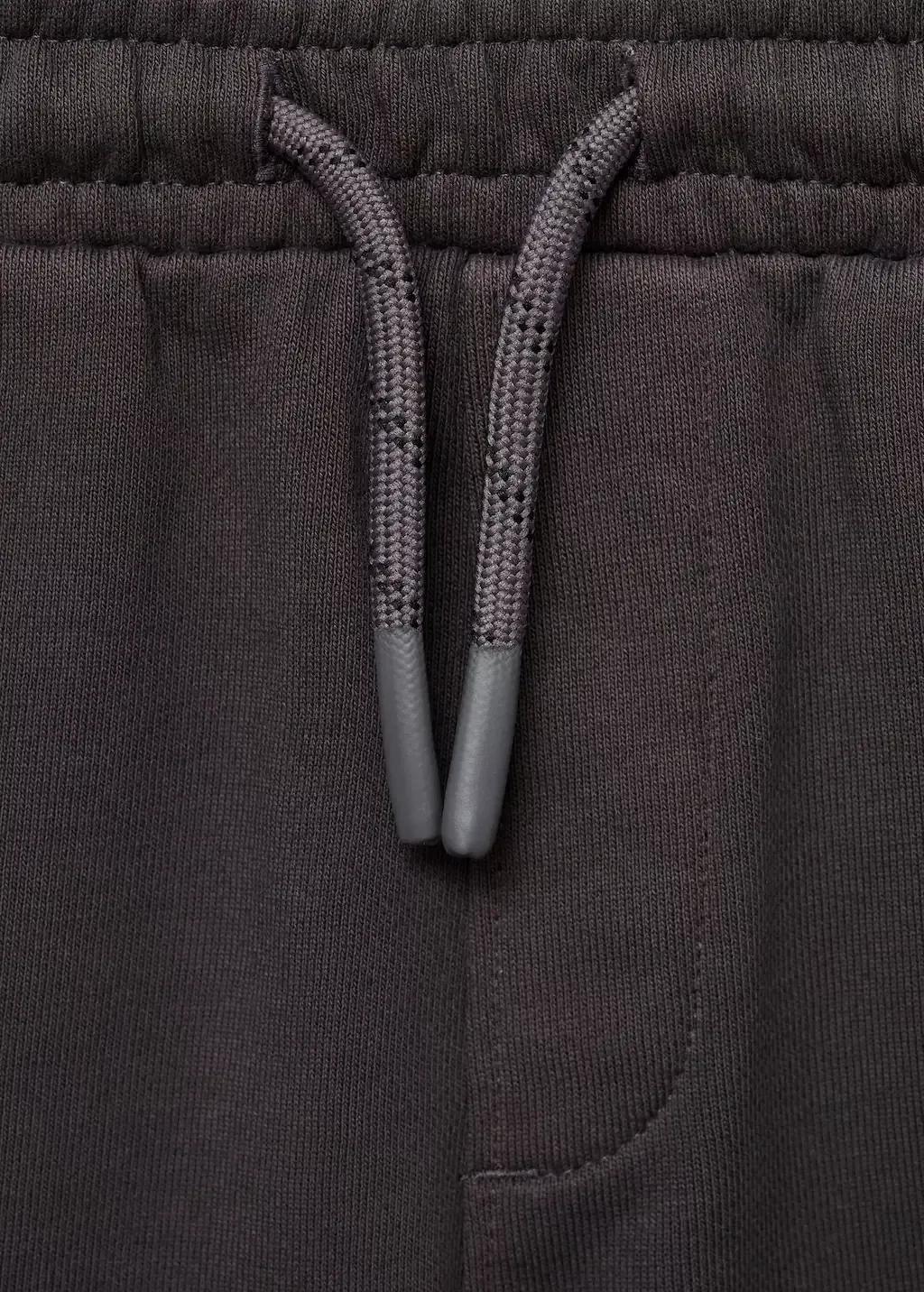 Grey Drawstring Cargo Bermuda Shorts, Kids Boy, , large image number 2