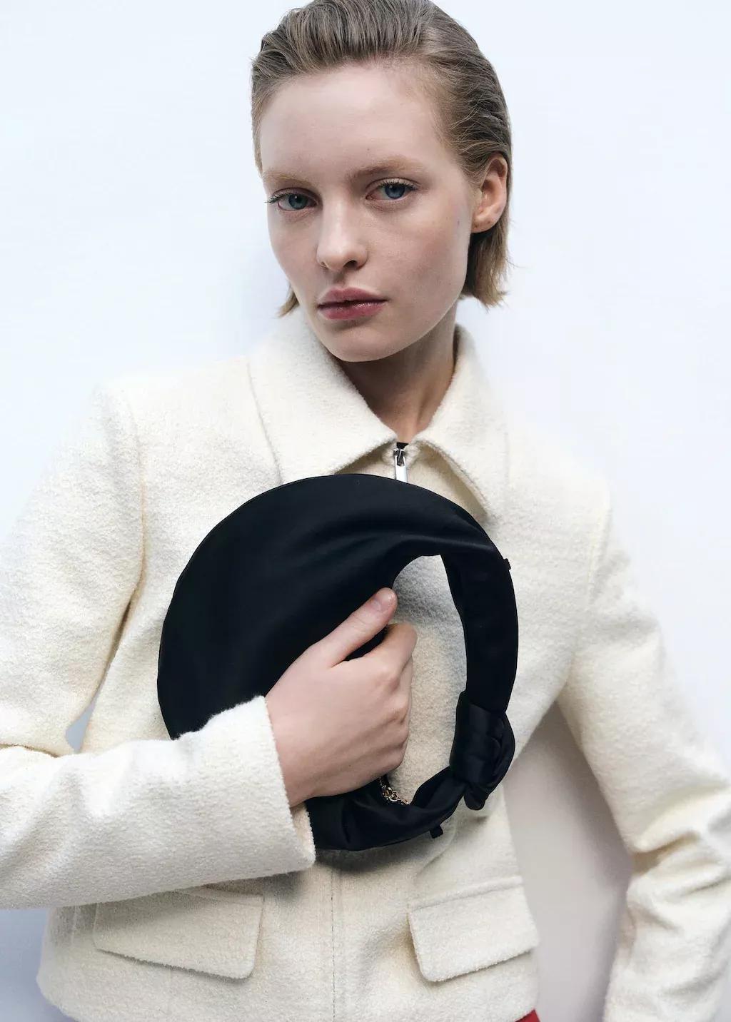 Beige Cotton-Blend Jacket With Lapel, , large image number 1