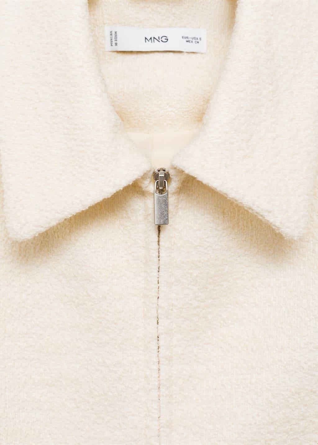 Beige Cotton-Blend Jacket With Lapel, , large image number 6