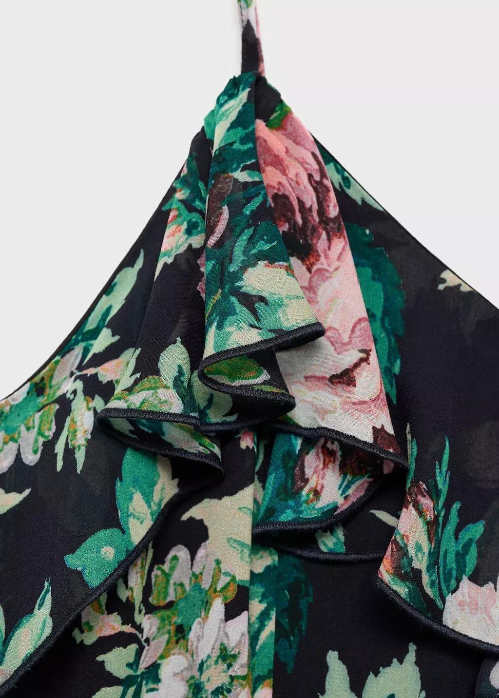 Black Floral Slip Maxi Dress, , large image number 5