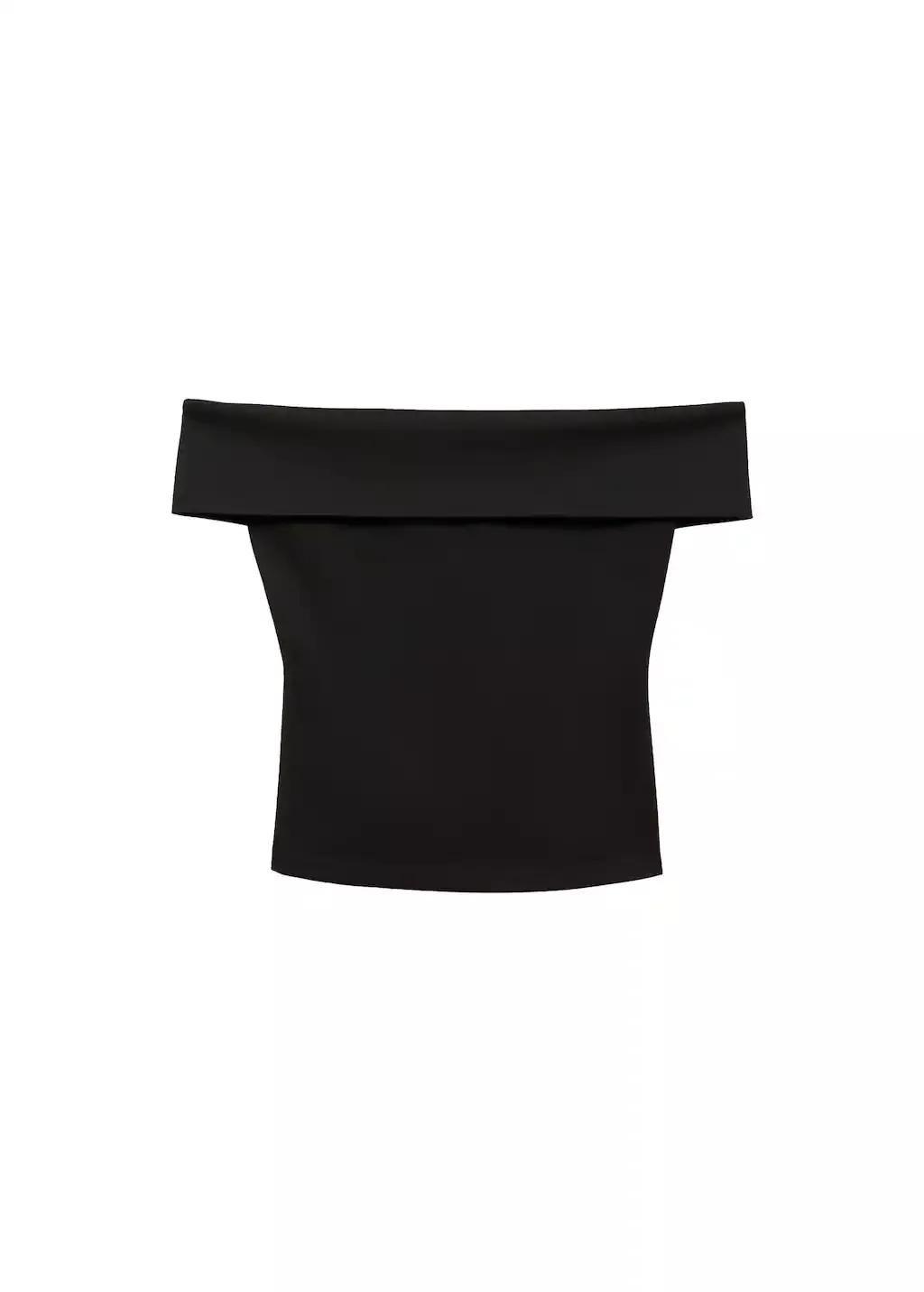 Black Off-Shoulder Top, , large image number 4