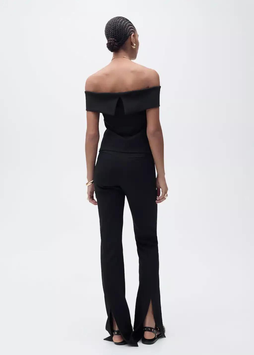 Black Off-Shoulder Top, , large image number 5