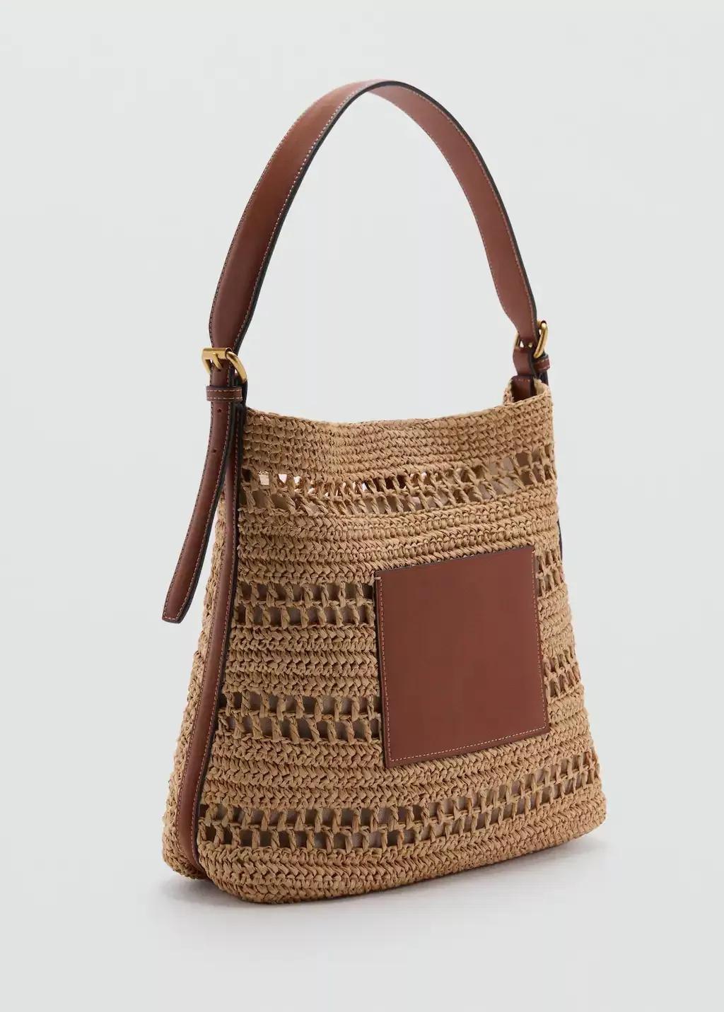 Brown Natural Fibre Shoulder Bag, 0201_CU, large image number 0
