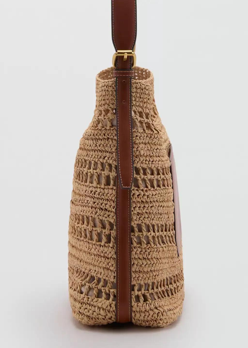 Brown Natural Fibre Shoulder Bag, 0201_CU, large image number 1
