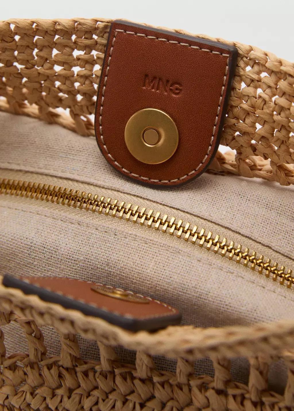 Brown Natural Fibre Shoulder Bag, 0201_CU, large image number 2