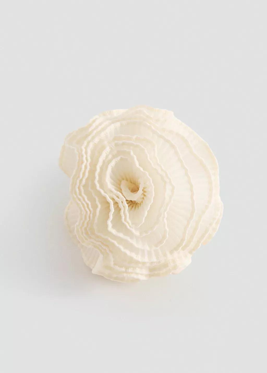 Beige Textured-Flower Hair Clip, 0201_05, large image number 1