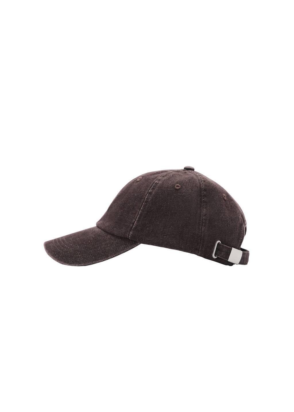 Brown Cotton Visor Cap, 0201_32, large image number 3