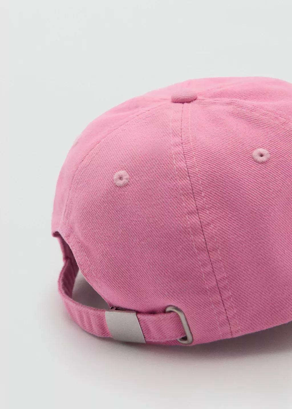 Pink Cotton Visor Cap, 0201_85, large image number 1
