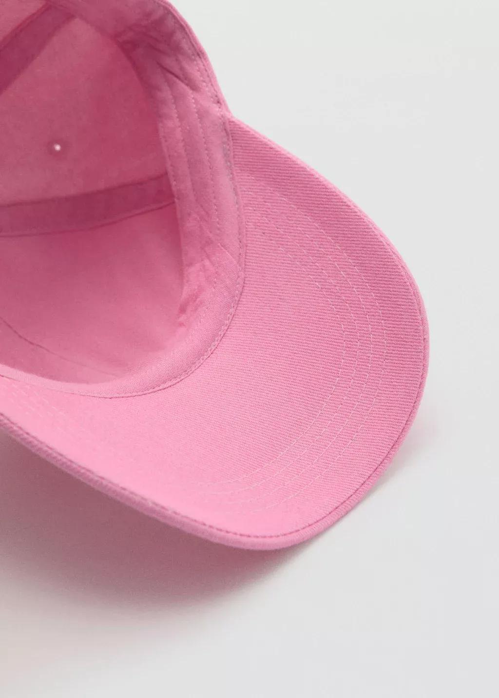 Pink Cotton Visor Cap, 0201_85, large image number 2