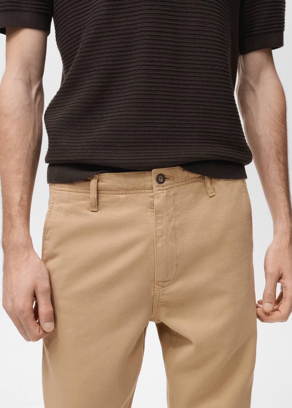 Beige Lyocell Regular-Fit Jeans, , large image number 1