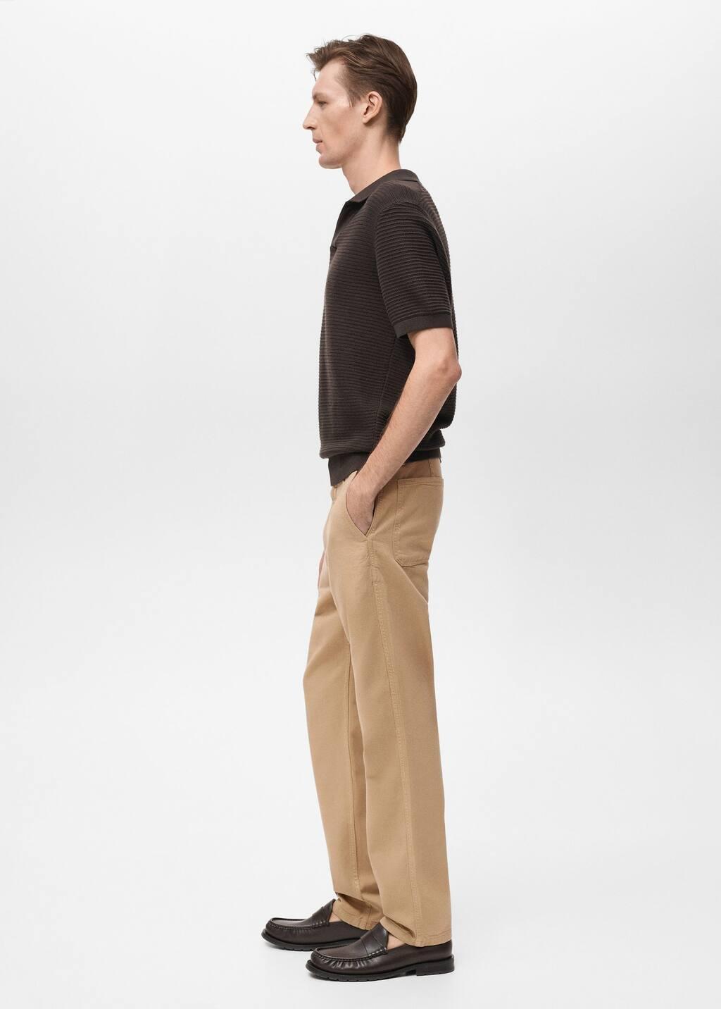 Beige Lyocell Regular-Fit Jeans, , large image number 2