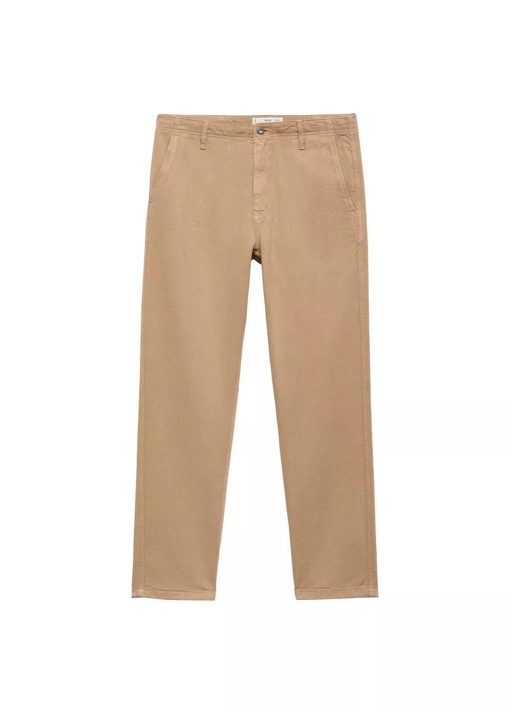 Beige Lyocell Regular-Fit Jeans, , large image number 3