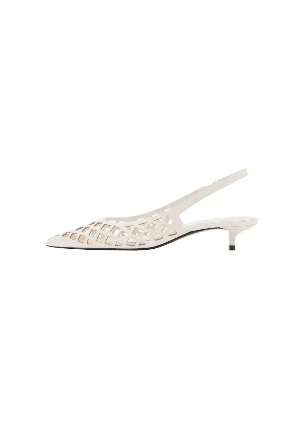 White Die-Cut Kitten Shoes, , large image number 3
