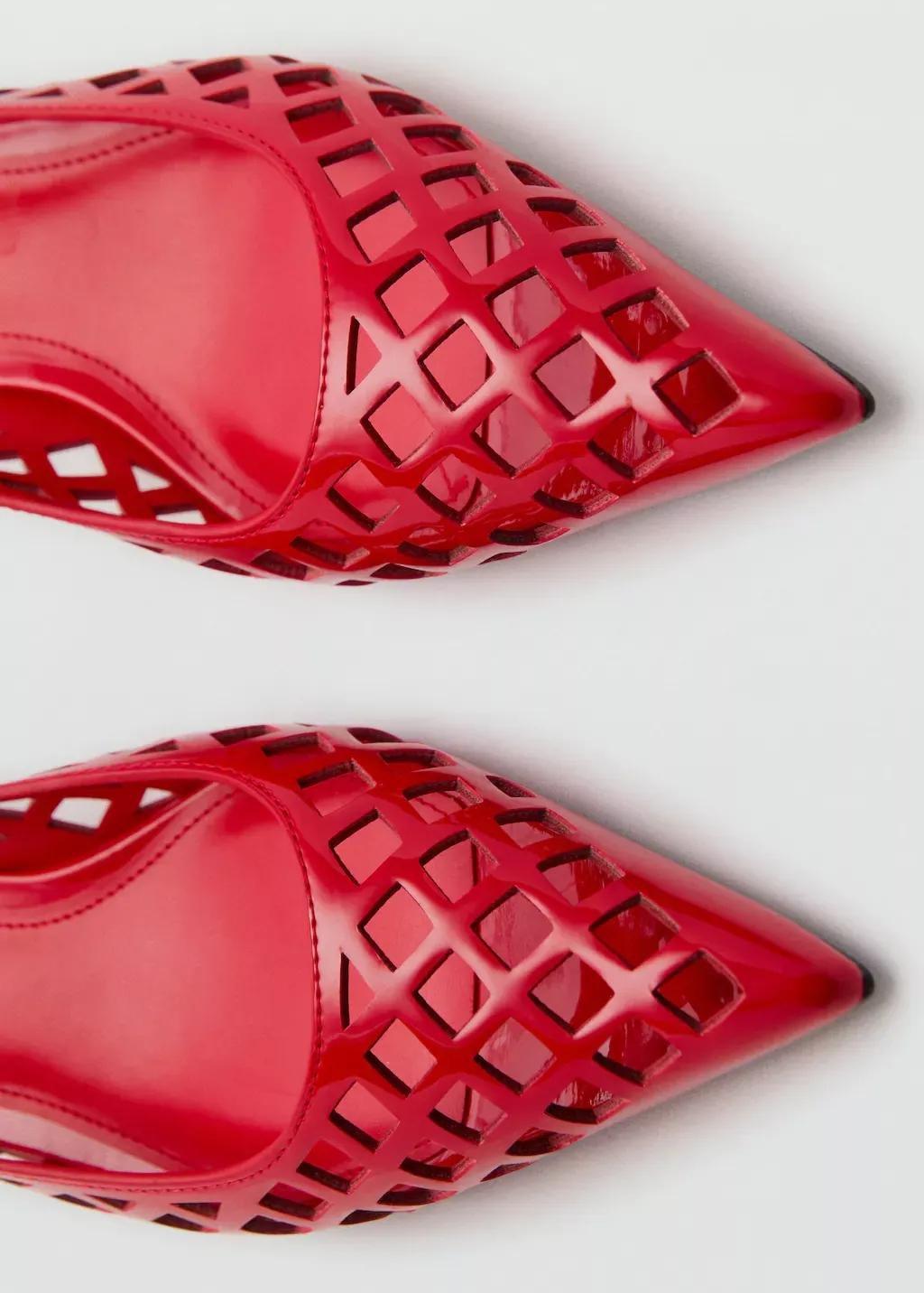 Red Die-Cut Kitten Shoes, , large image number 1