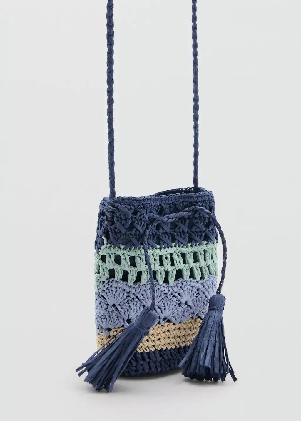 Navy Contrast Mini Bag, Kids Girl, Navy, large image number 0