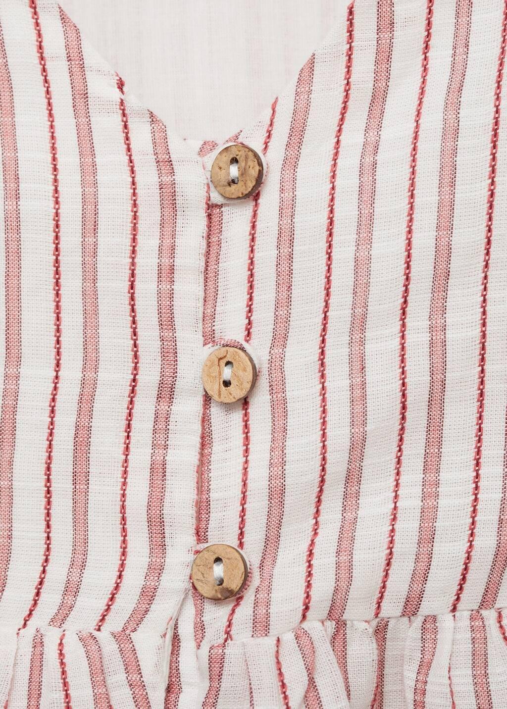 Red Ruffled Striped Dress, Baby Girl, , large image number 2