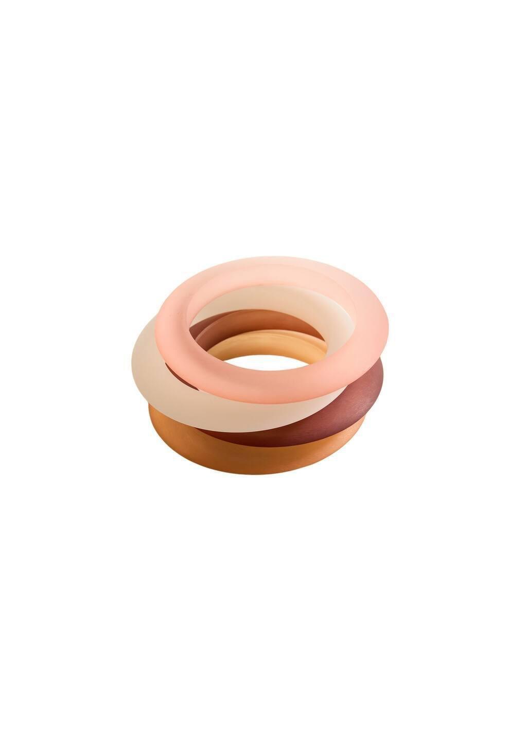 Brown Set Of Combined Resin Bracelets, 0201_30, large image number 2