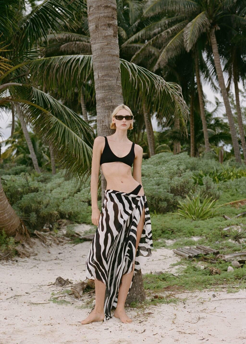Black Ribbed Bikini Bottom, , large image number 1