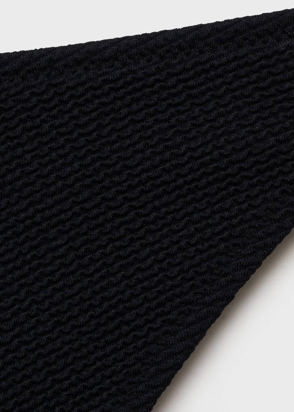 Black Ribbed Bikini Bottom, , large image number 2