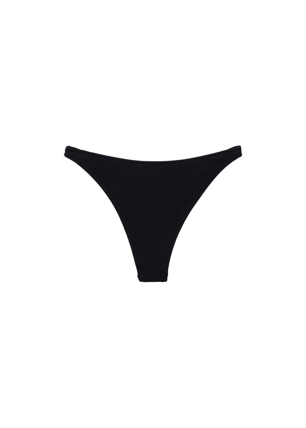Black Ribbed Bikini Bottom, , large image number 3