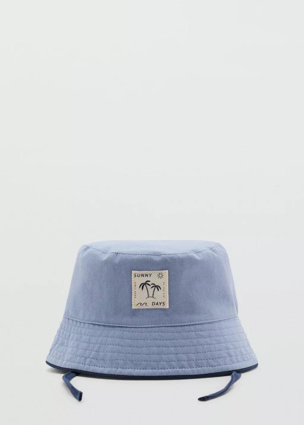 Blue Cotton Bucket Hat, , large image number 2