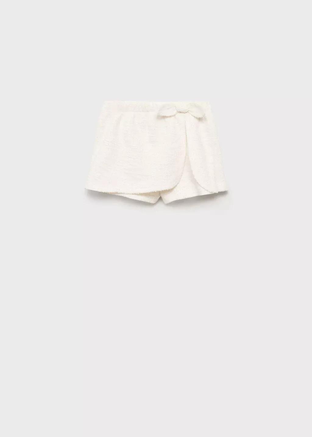White Skort With Bow, Baby Girl, , medium