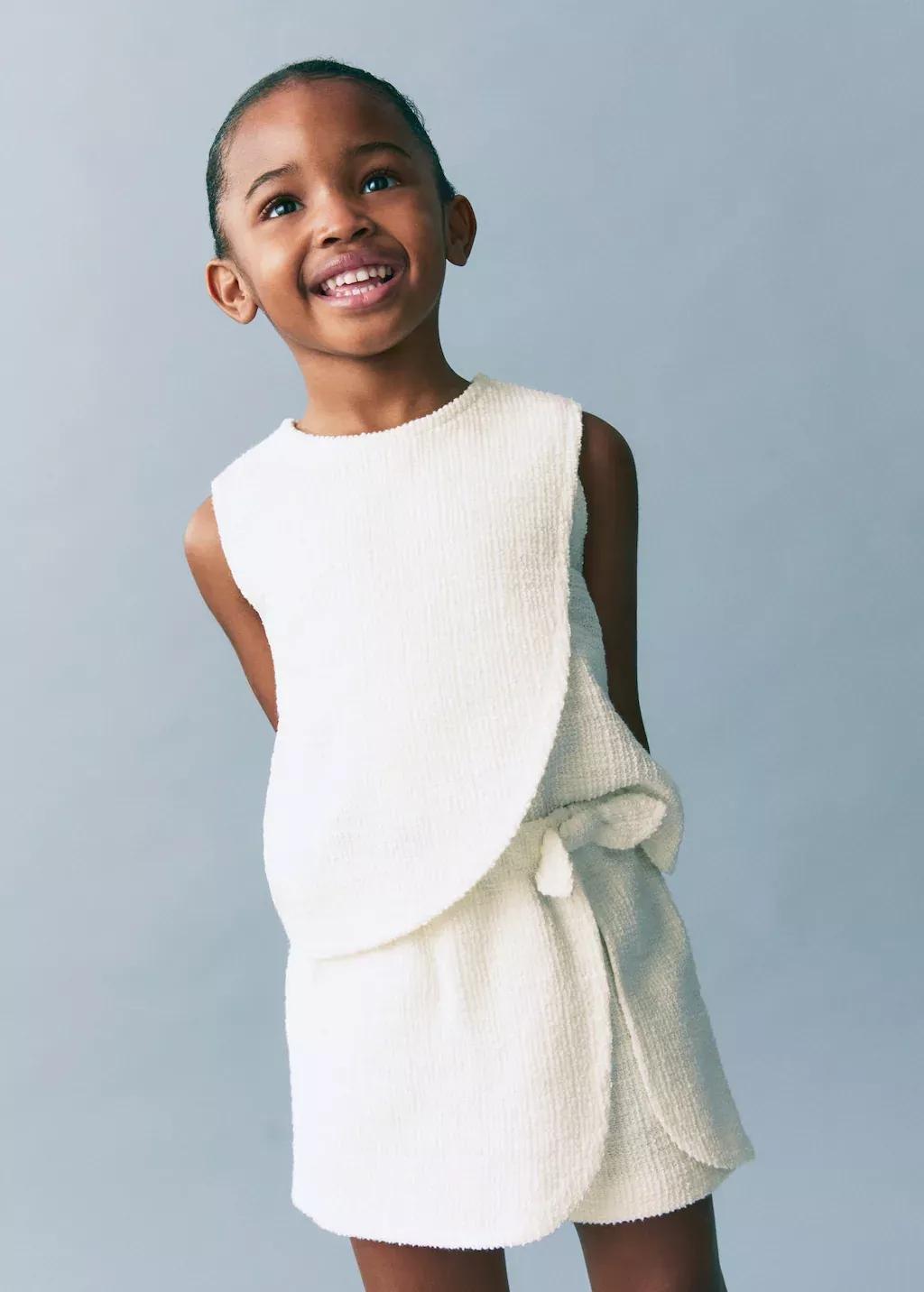 White Skort With Bow, Baby Girl, , large image number 1