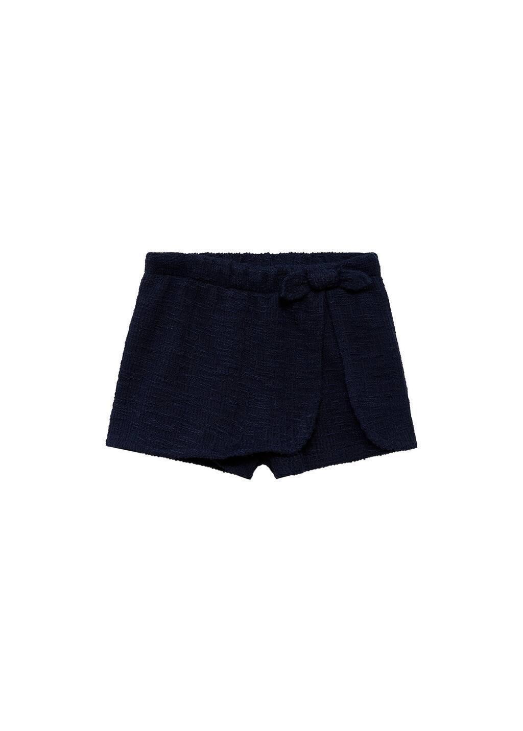 Navy Skort With Bow, Baby Girl, , medium