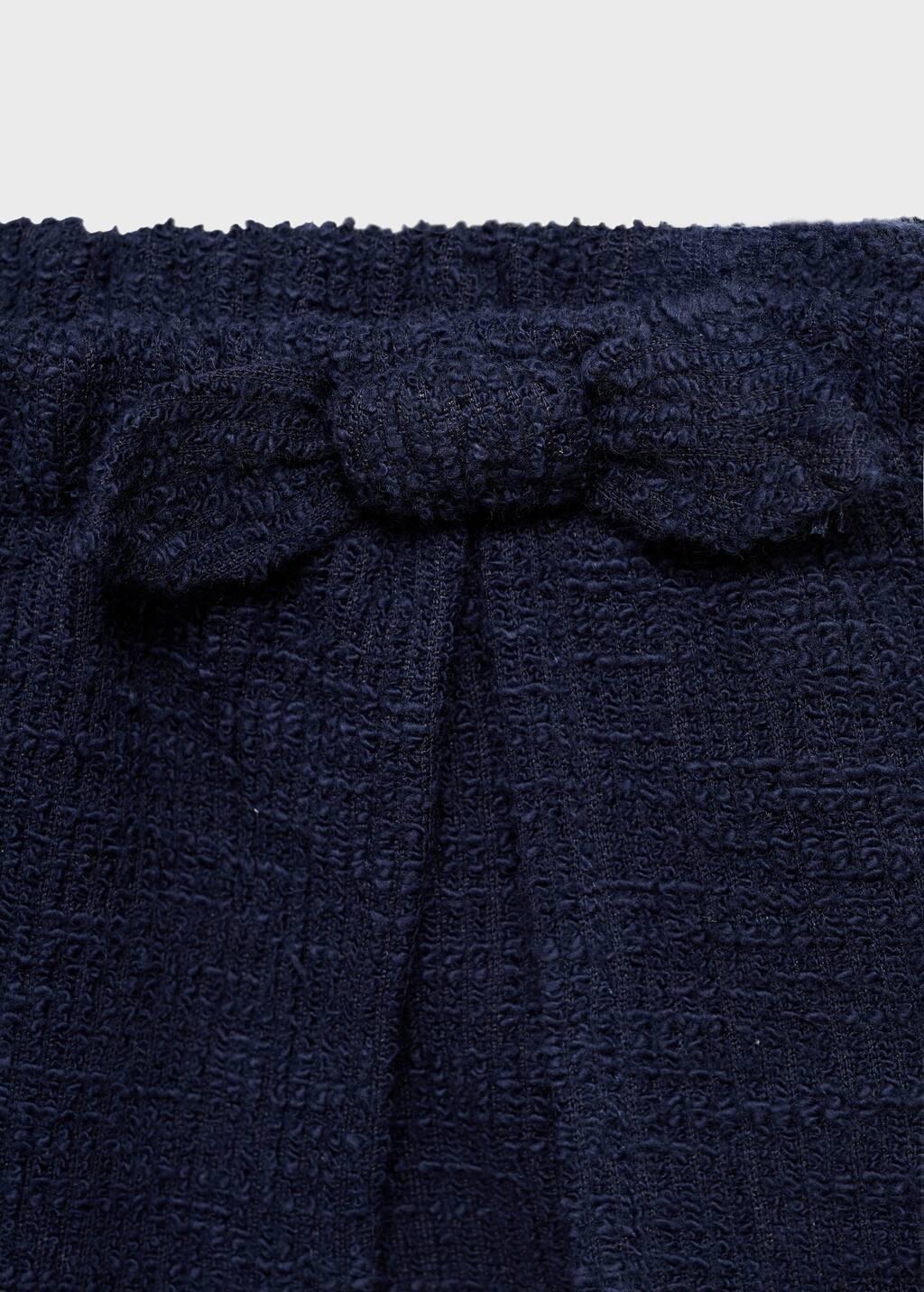 Navy Skort With Bow, Baby Girl, , large image number 2