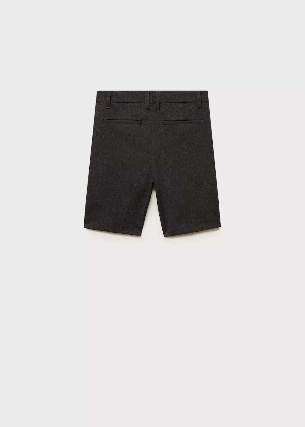 Grey High Waist Suit Bermuda Shorts, Kids Boy, , large image number 2