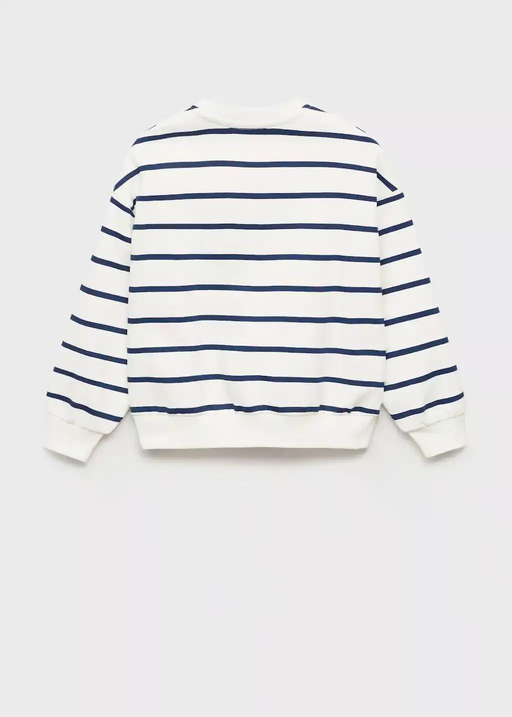 Navy Snoopy Cotton Sweatshirt, Kids Girl, , large image number 4