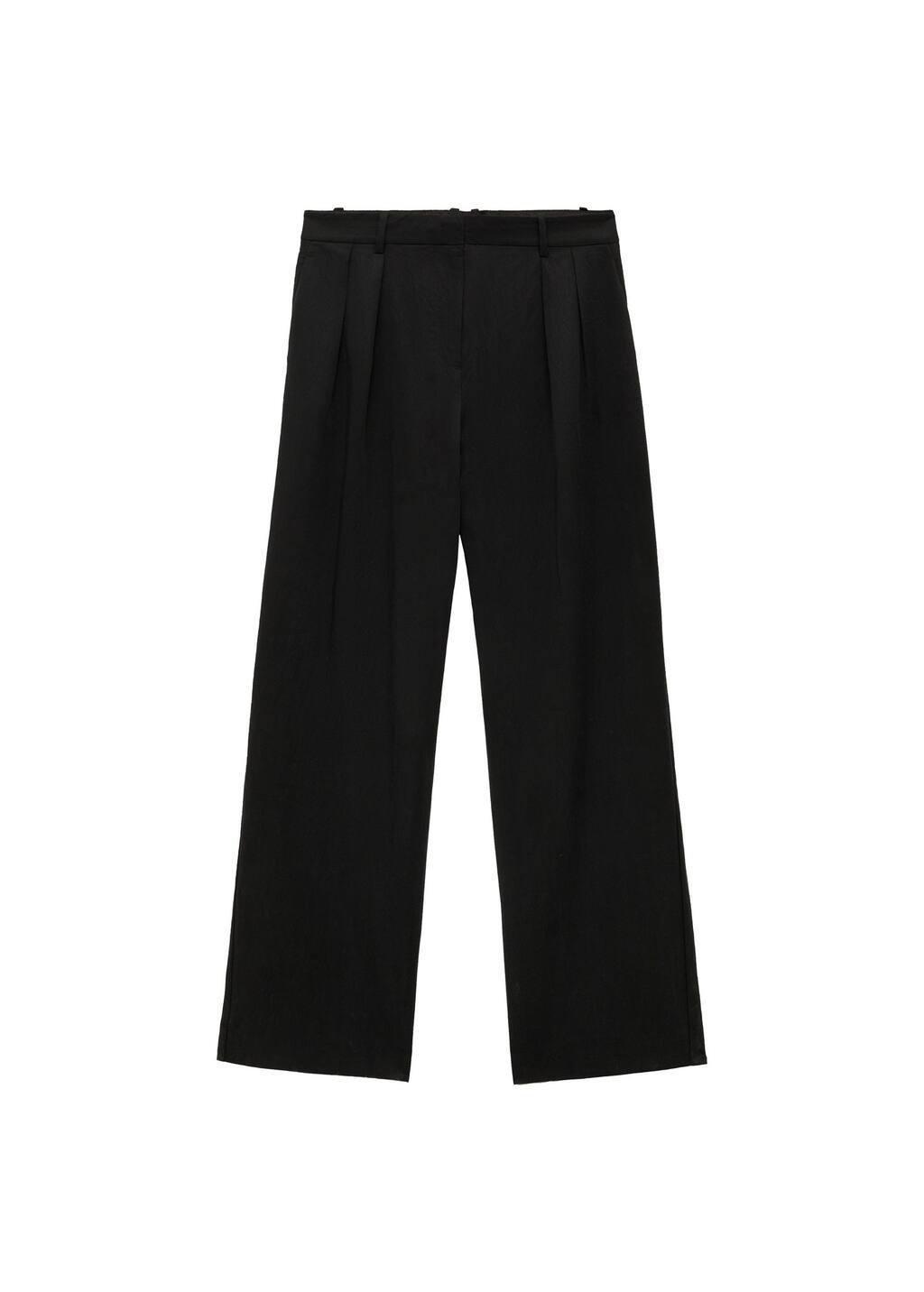 Black Plain Formal Trousers, , large image number 3