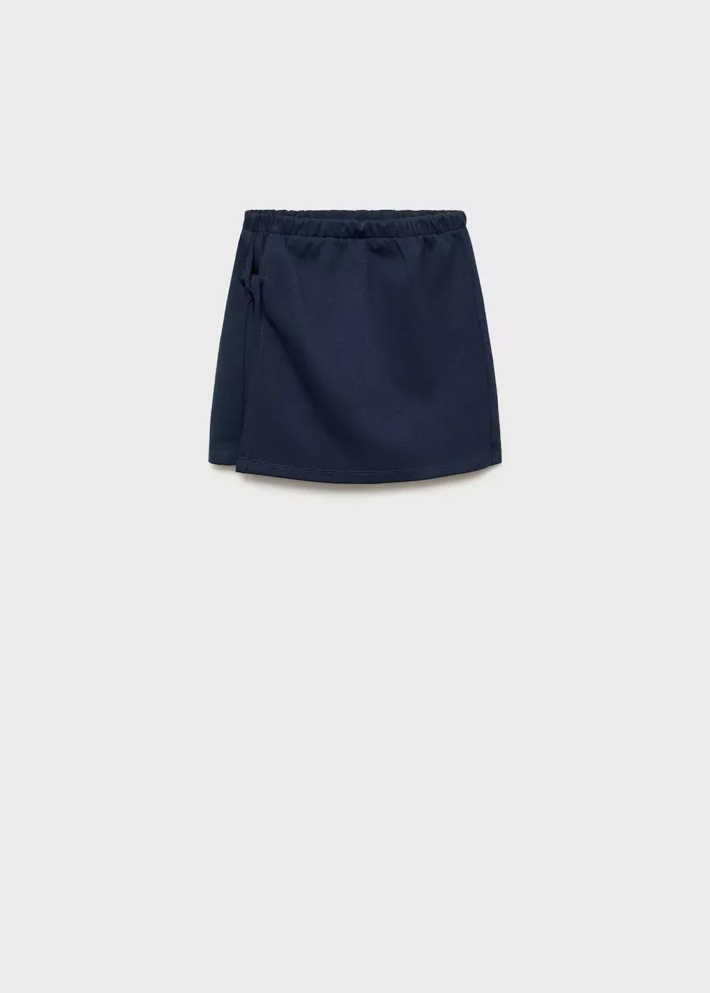Navy Cotton Skort, Kids Girl, , large image number 0