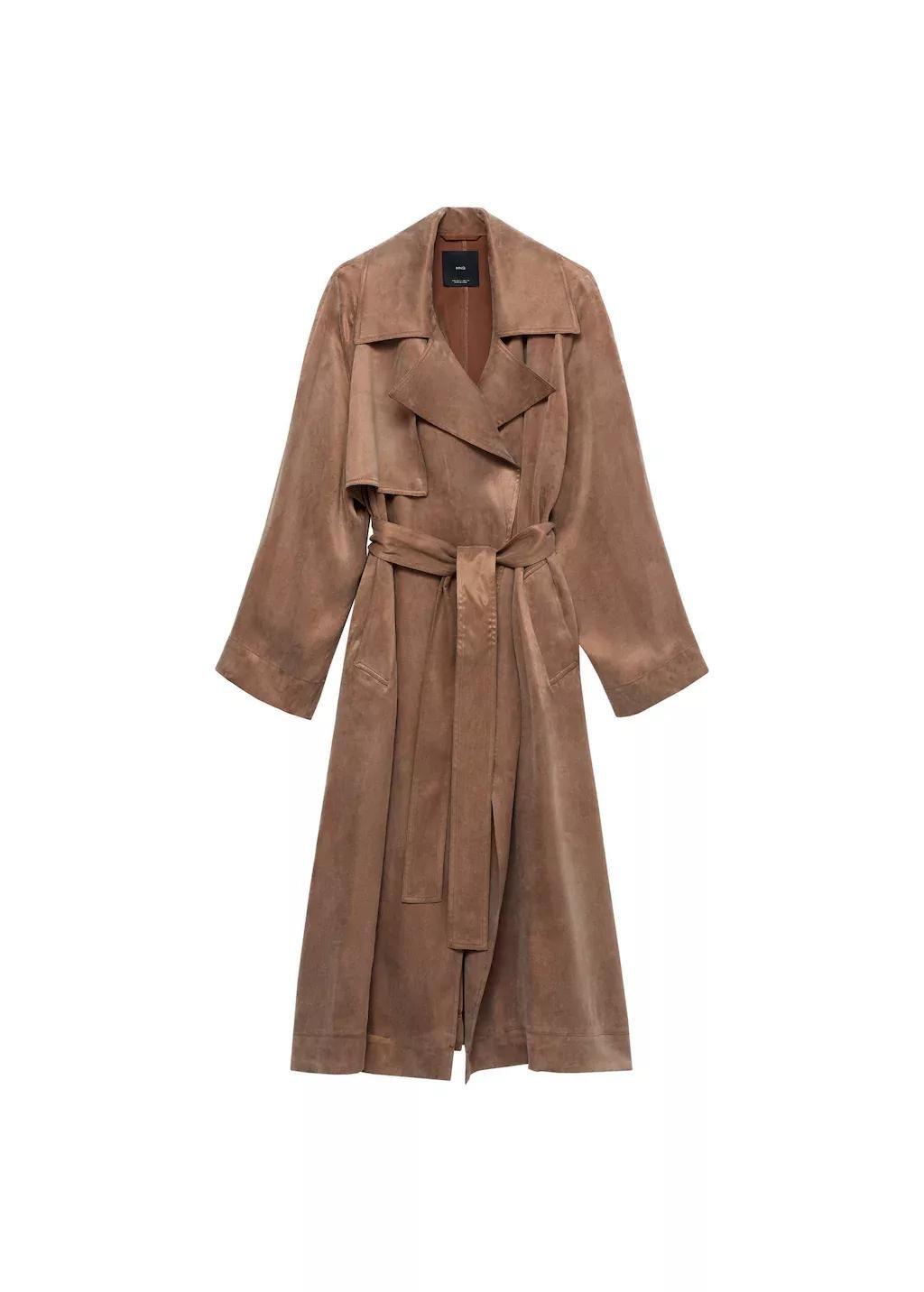 Orange Belt Lyocell Trench, Rust - Copper, large image number 3