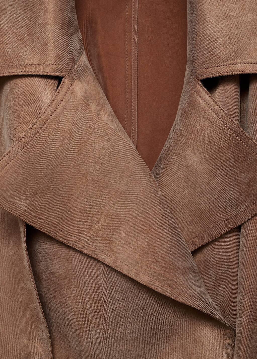 Orange Belt Lyocell Trench, Rust - Copper, large image number 5