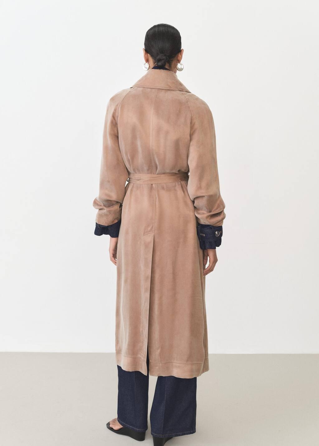 Orange Belt Lyocell Trench, Rust - Copper, large image number 6