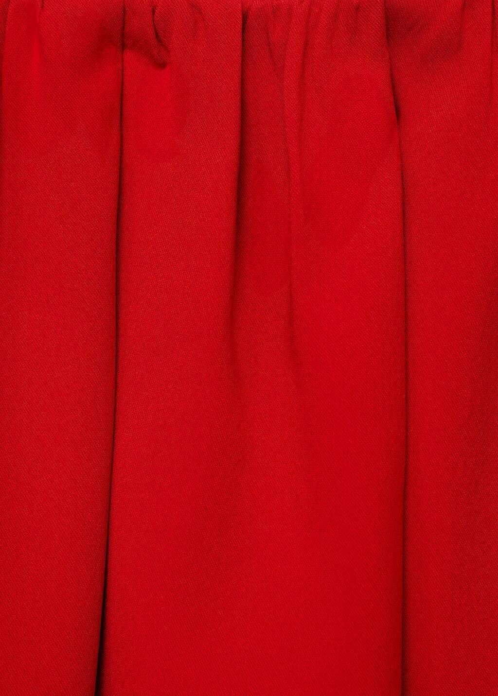 Red Long Skirt With Gathered Waist, , large image number 5