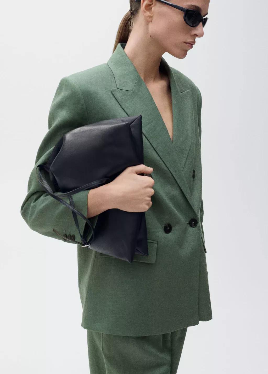 Green Linen Suit Jacket, , medium