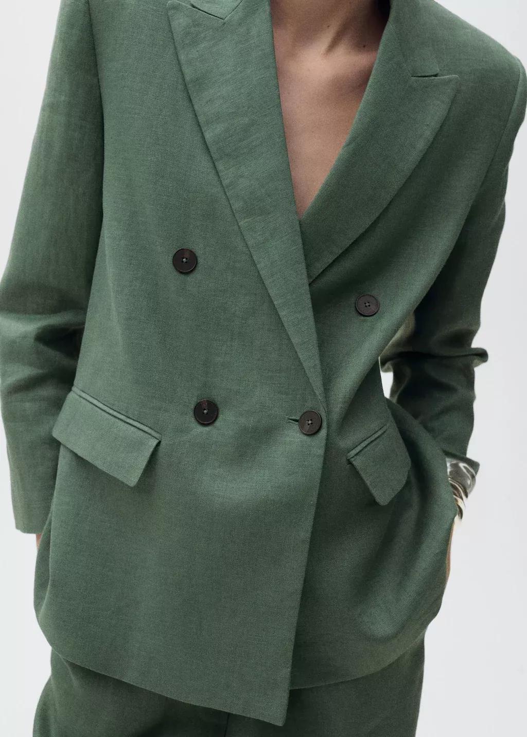 Green Linen Suit Jacket, , large image number 2