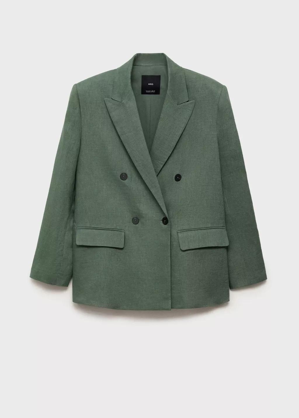 Green Linen Suit Jacket, , large image number 3