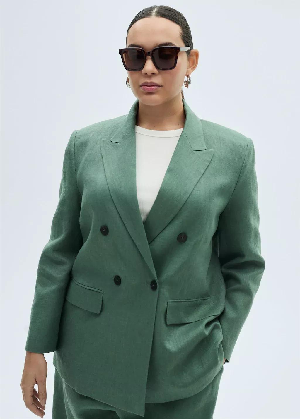 Green Linen Suit Jacket, , large image number 6