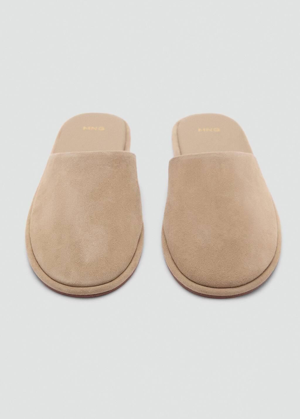 LT PASTEL BROWN Suede sling back shoes, , large image number 2