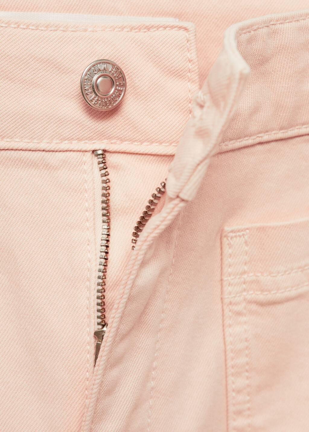 Pink Flared Cropped Jeans With Pockets, , large image number 5